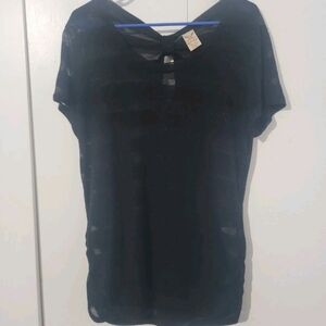 Faded Glory Black Short Sleeve Top